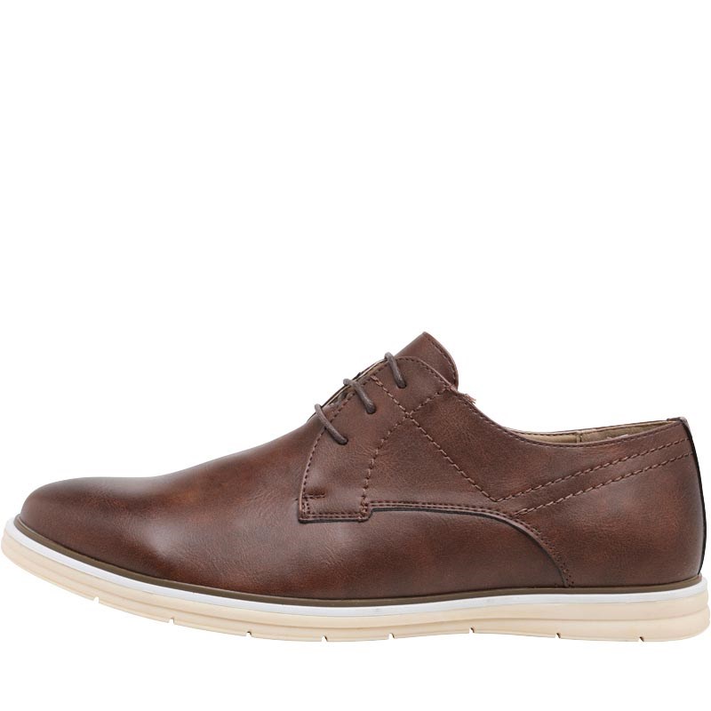 Buy Fluid Mens White Soled Shoes Dark Tan