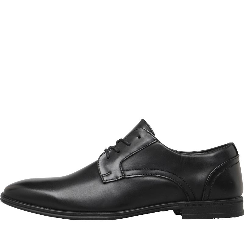 Buy Fluid Mens Plain Derby Shoes Black