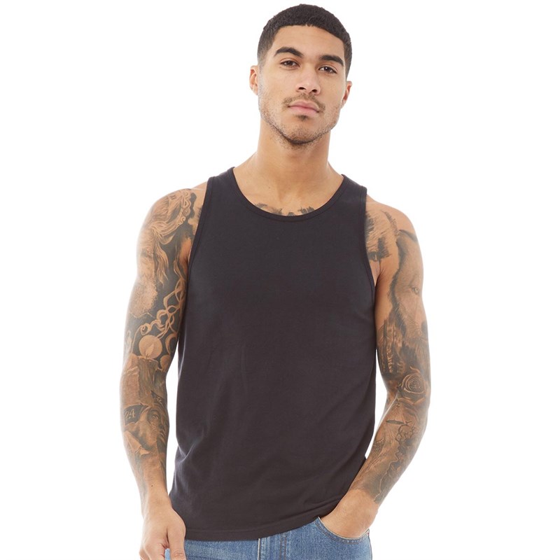 Fluid Heren Muscle Back Vest Zwart