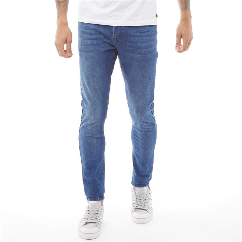 Buy Fluid Mens Stretch Skinny Fit Jeans Mid Wash