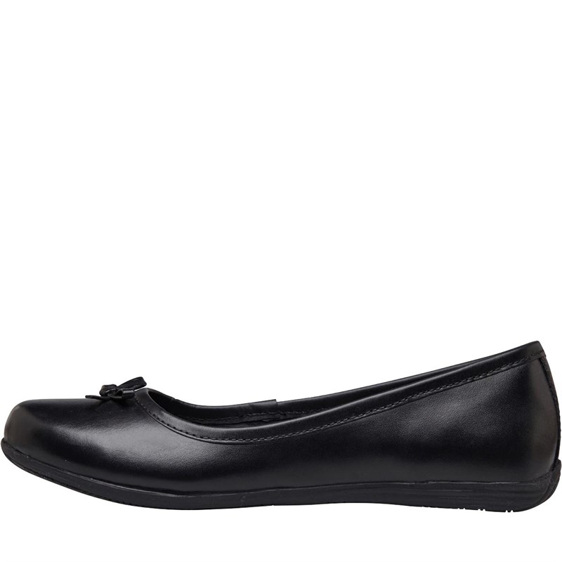 Buy Fluid Junior Leather Ballerina Shoes Black