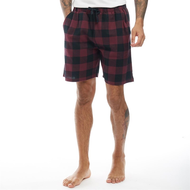 Fluid Herren Gewebtes Pyjama Shorts Schwarz