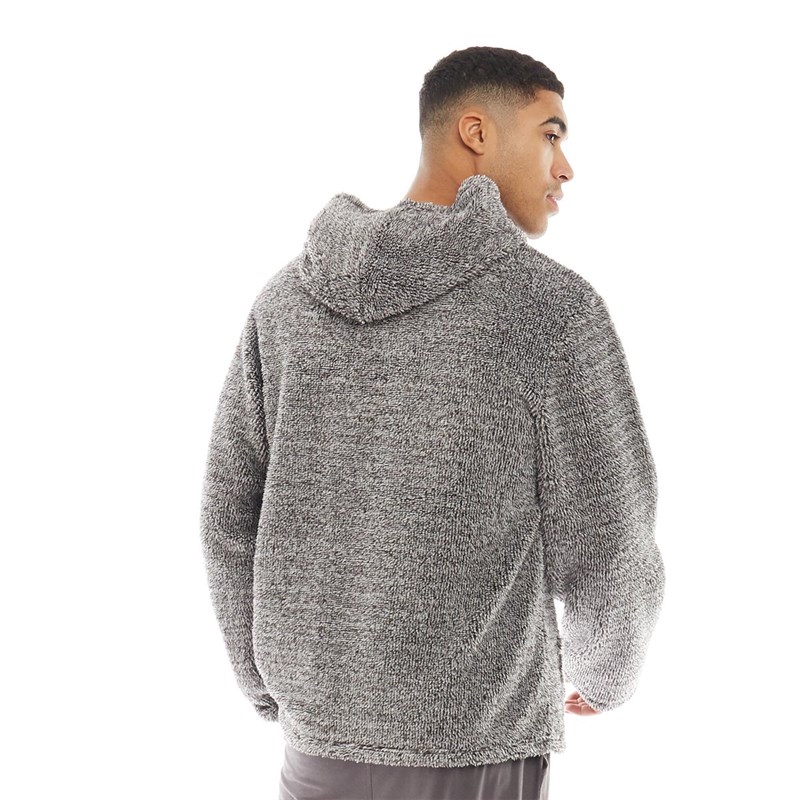 Buy Fluid Mens Hooded Snuggle Top Grey/Black