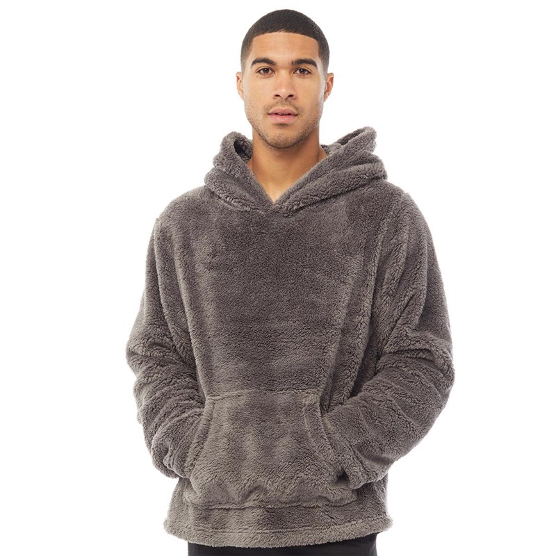 Buy Fluid Mens Hooded Snuggle Top Grey