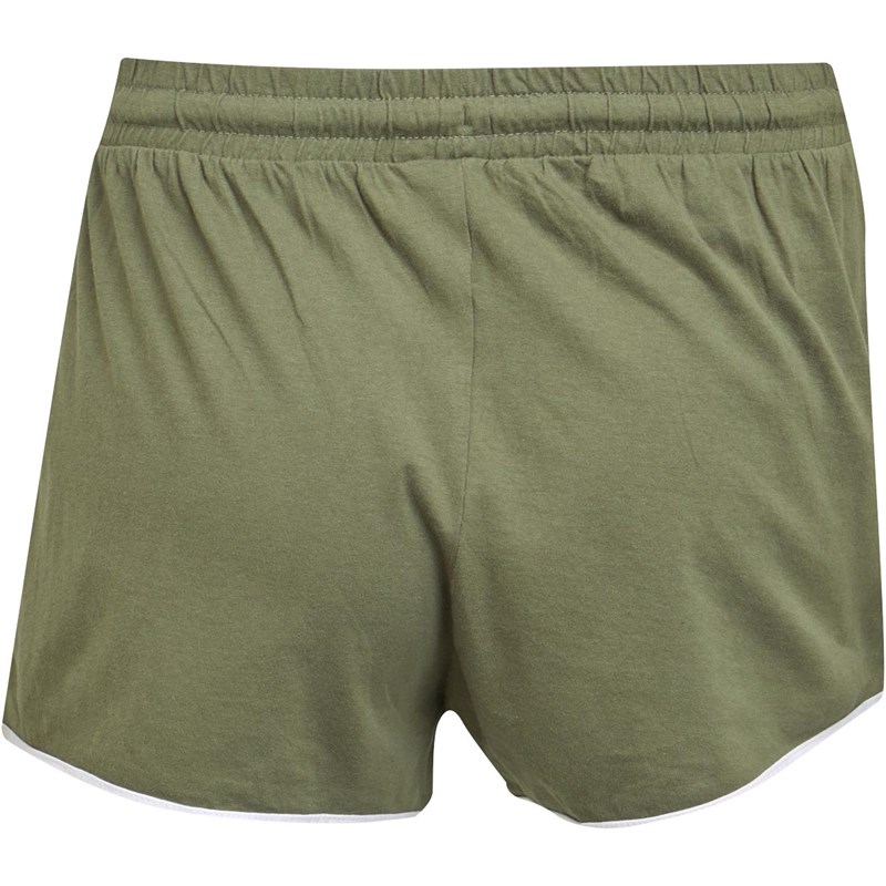Buy Fluid Womens Runner Shorts Khaki/White