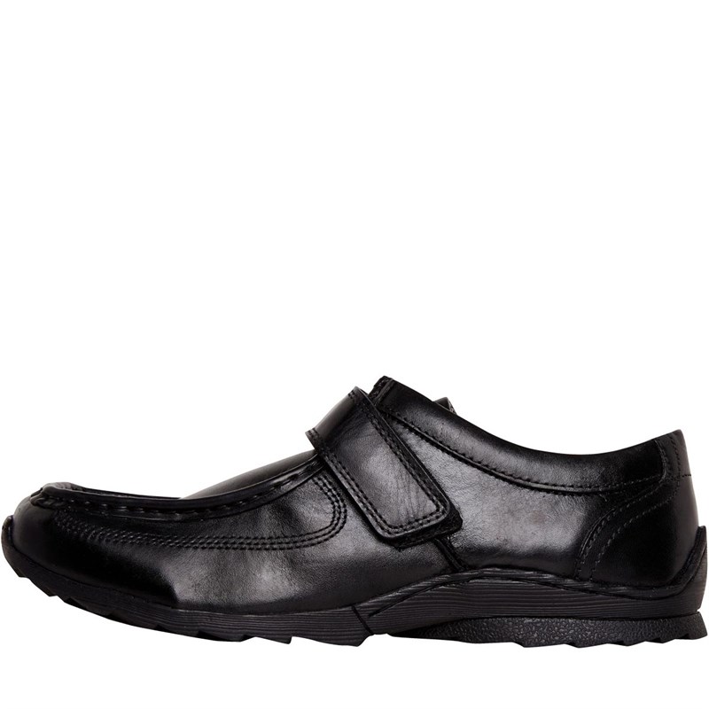 Buy Fluid Junior Leather Velcro Strap Shoes Black