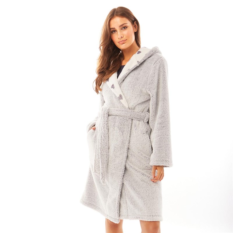 Buy Fluid Womens Frosted Robe Grey