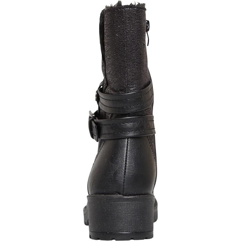 Buy Fluid Womens Biker Boots Black