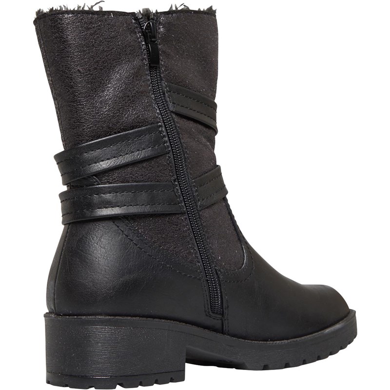 Buy Fluid Womens Biker Boots Black