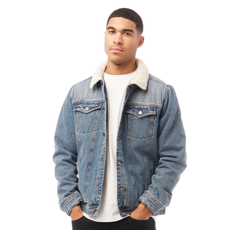 Buy Fluid Mens Sherpa Lined Denim Jacket