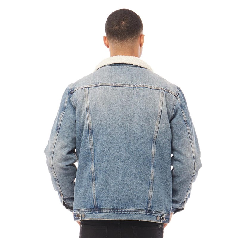 Buy Fluid Mens Sherpa Lined Denim Jacket