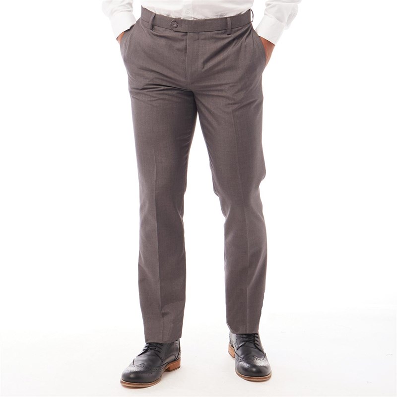 Buy Fluid Mens Slim Fit Trousers Grey