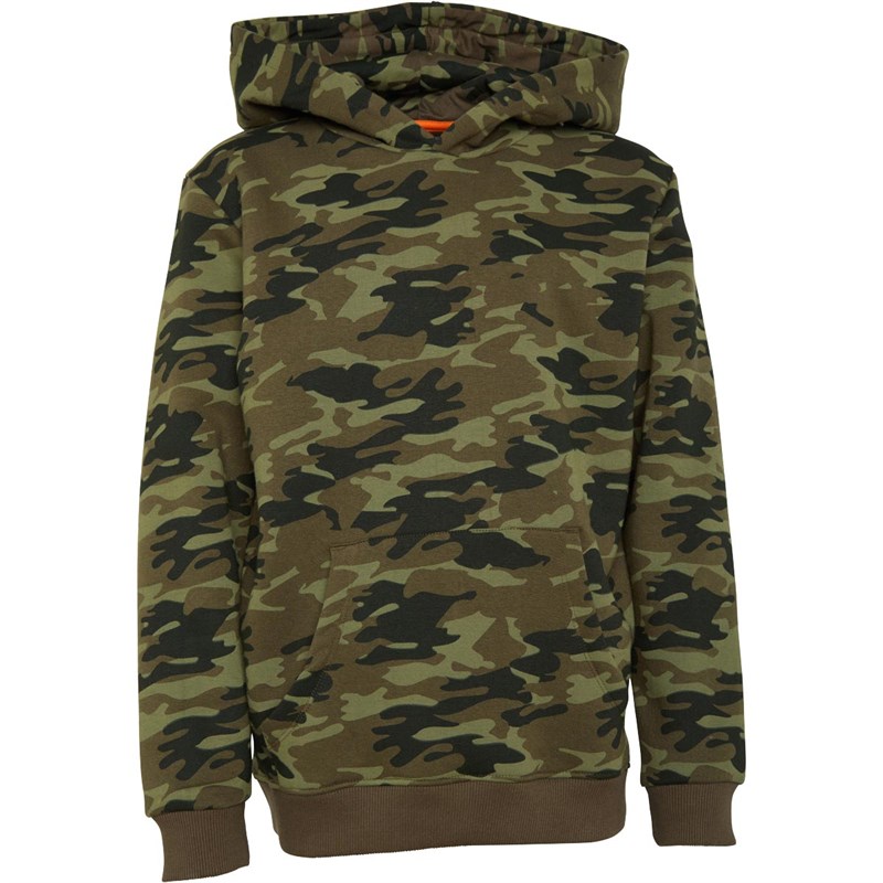 Buy Fluid Boys Junior Camo Hoodie Khaki Camo