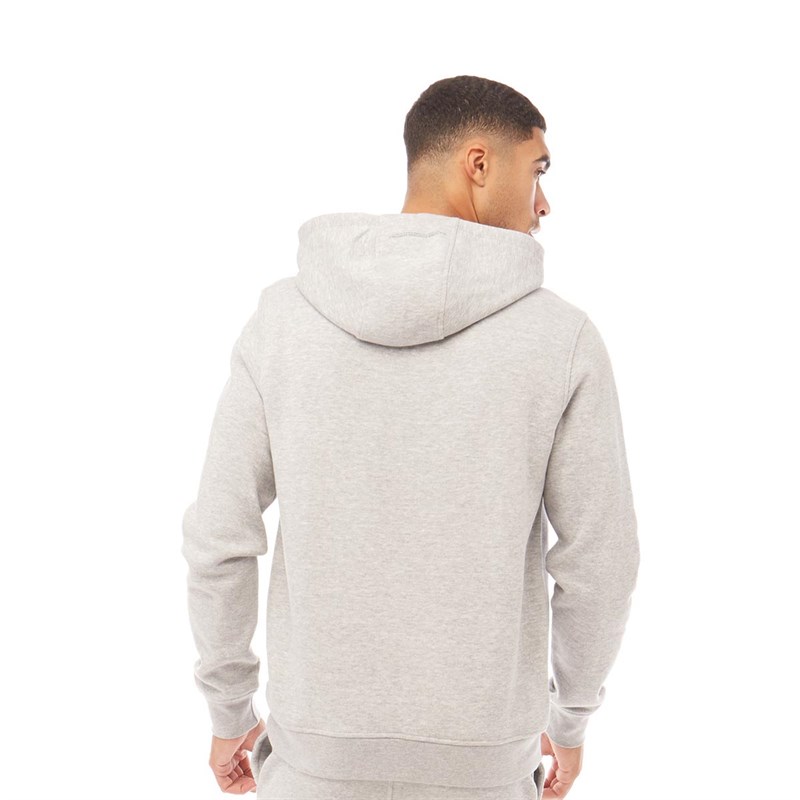 Buy Fluid Mens Cotton/Recycled Polyester Hoodie Light Grey Marl