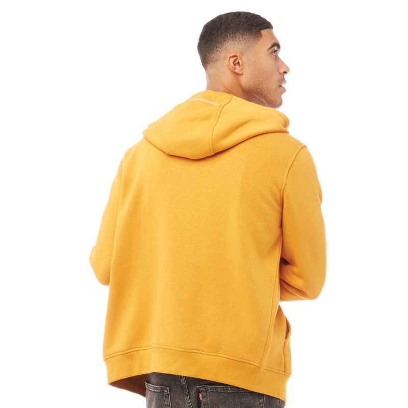 Buy Fluid Mens Cotton/Recycled Polyester Zip Through Hoodie Yellow