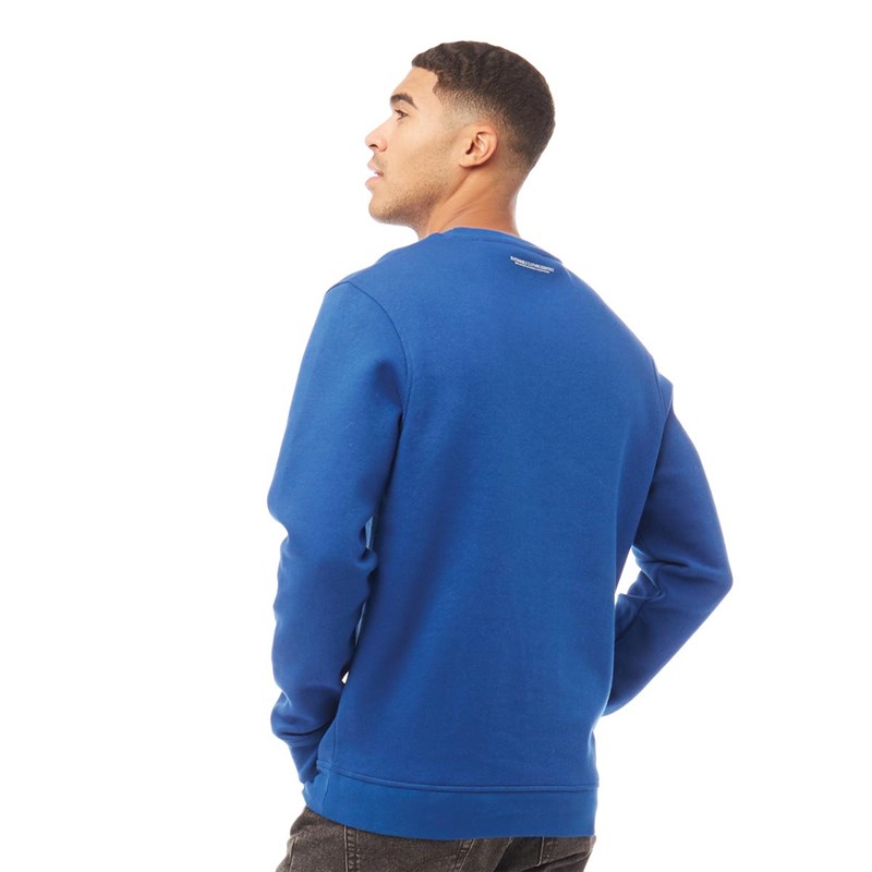 Buy Fluid Mens Cotton/Recycled Polyester Crew Neck Sweatshirt Blue
