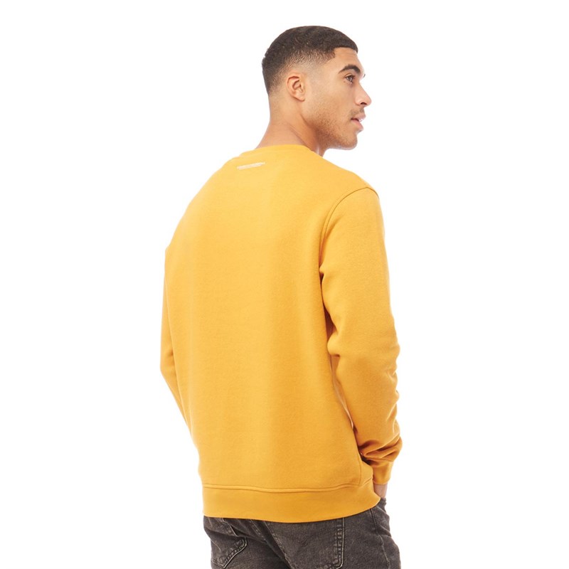Buy Fluid Mens Cotton/Recycled Polyester Crew Neck Sweatshirt Yellow
