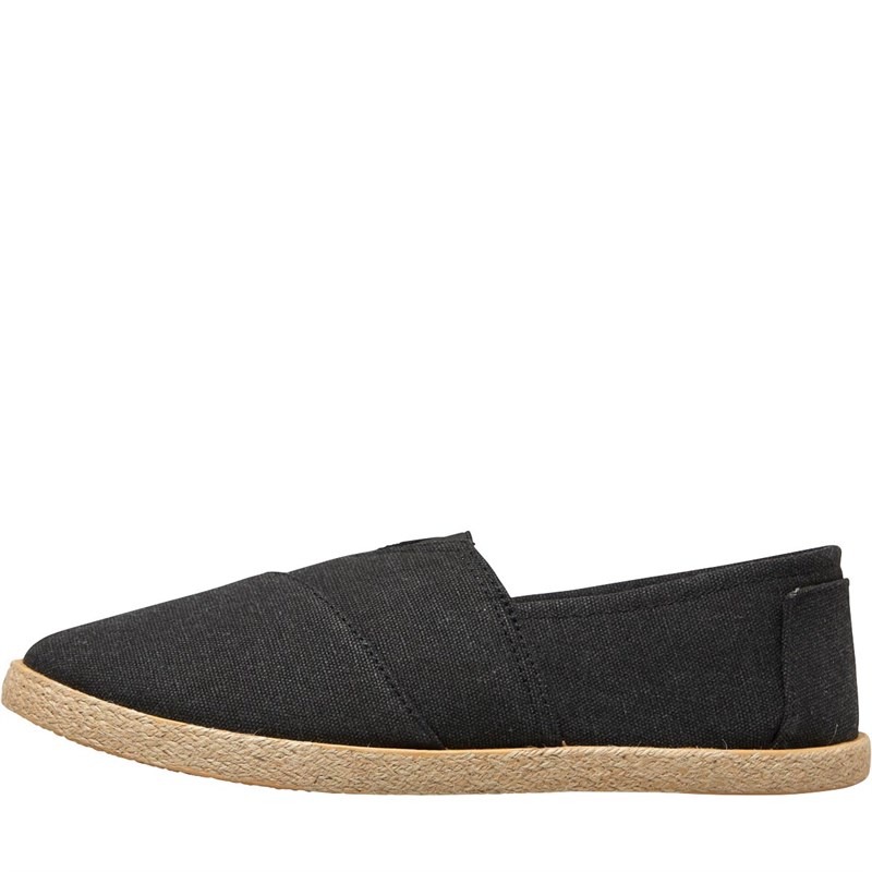 Buy Fluid Mens Heavy Canvas Espadrille Shoes Black