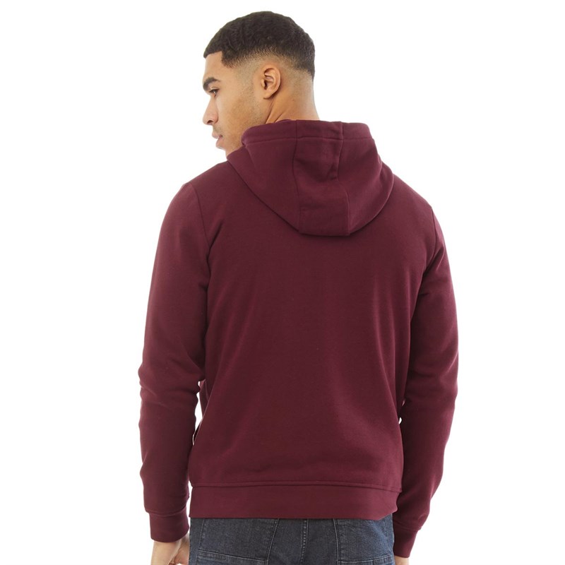 Buy Fluid Mens Zip Through Fleece Hoodie Burgundy