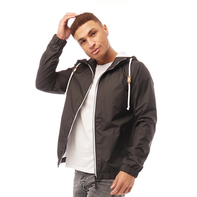 Buy Fluid Mens Hooded Lightweight Jacket Black