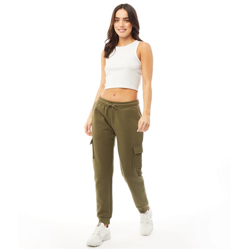 Buy Fluid Womens Cargo Joggers Khaki
