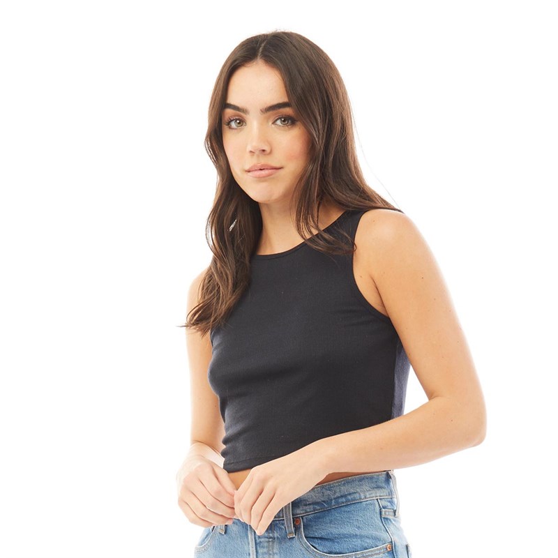 Buy Fluid Womens Cropped Vest Black