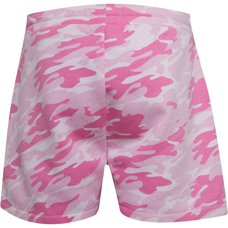 Buy Fluid Junior Camo Print Fleece Shorts Pink Camo