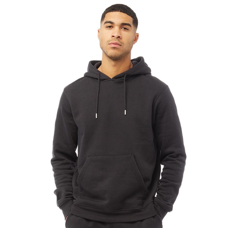 Buy Fluid Mens Cotton/Recycled Polyester Fleece Hoodie Black