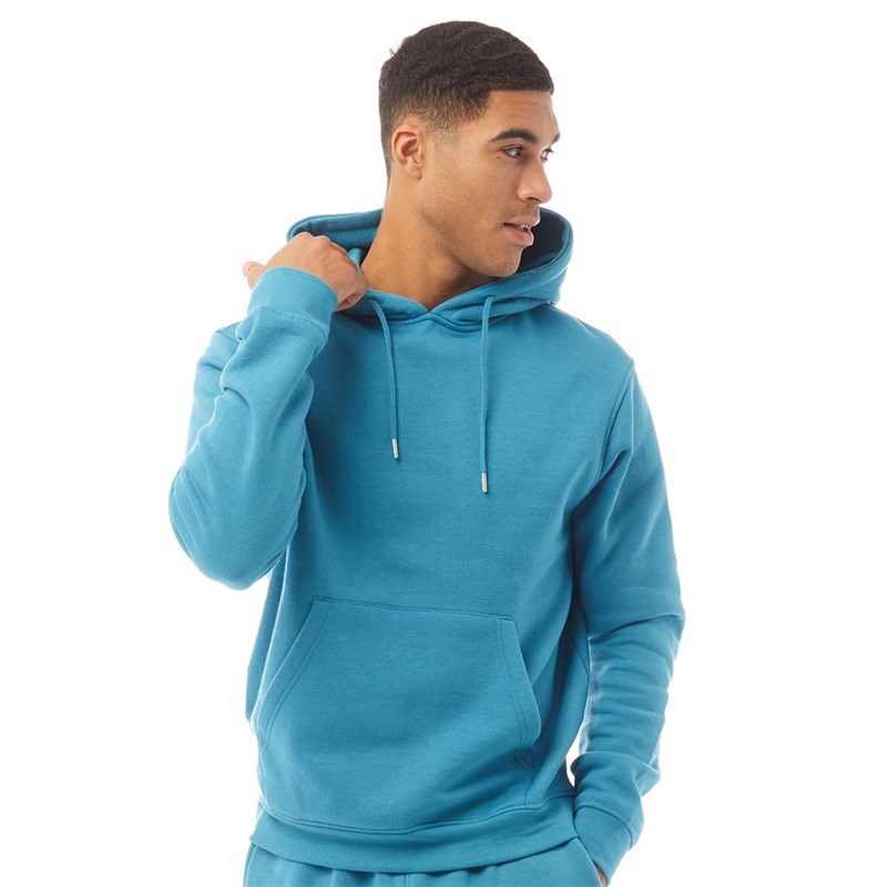 Buy Fluid Mens Cotton/recycled Polyester Fleece Hoodie Blue