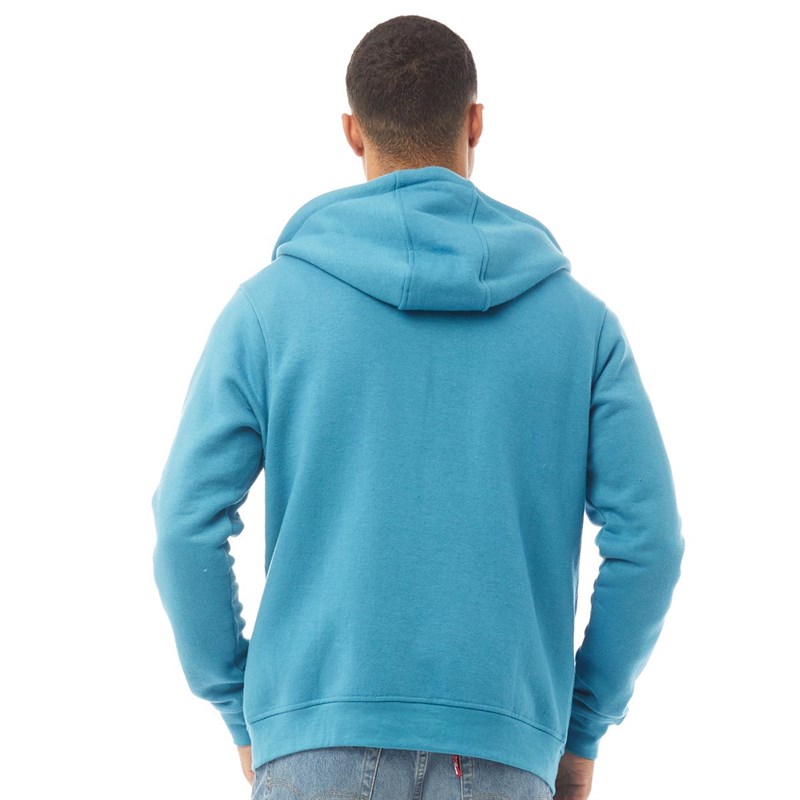 Buy Fluid Mens Cotton/recycled Polyester Fleece Zip Through Hoodie Blue