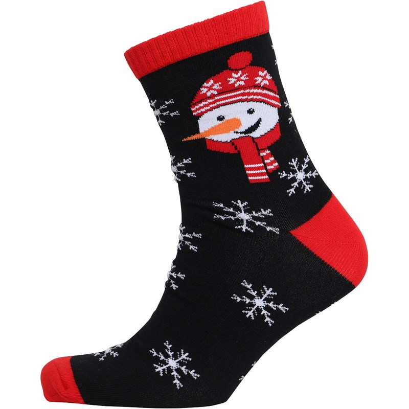 Buy Fluid Mens Novelty Snowman Socks Black