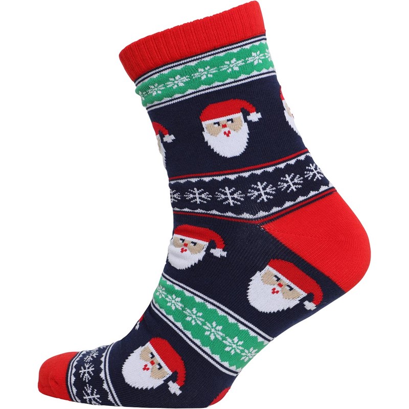 Buy Fluid Mens Novelty Santa Socks Navy Multi