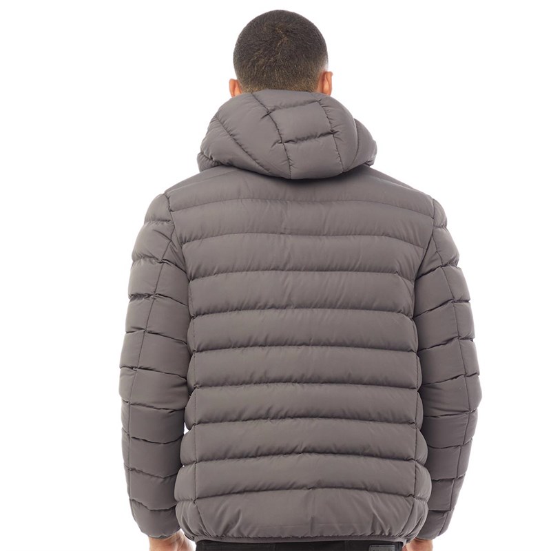 Buy Fluid Mens Hooded Puffer Jacket Grey