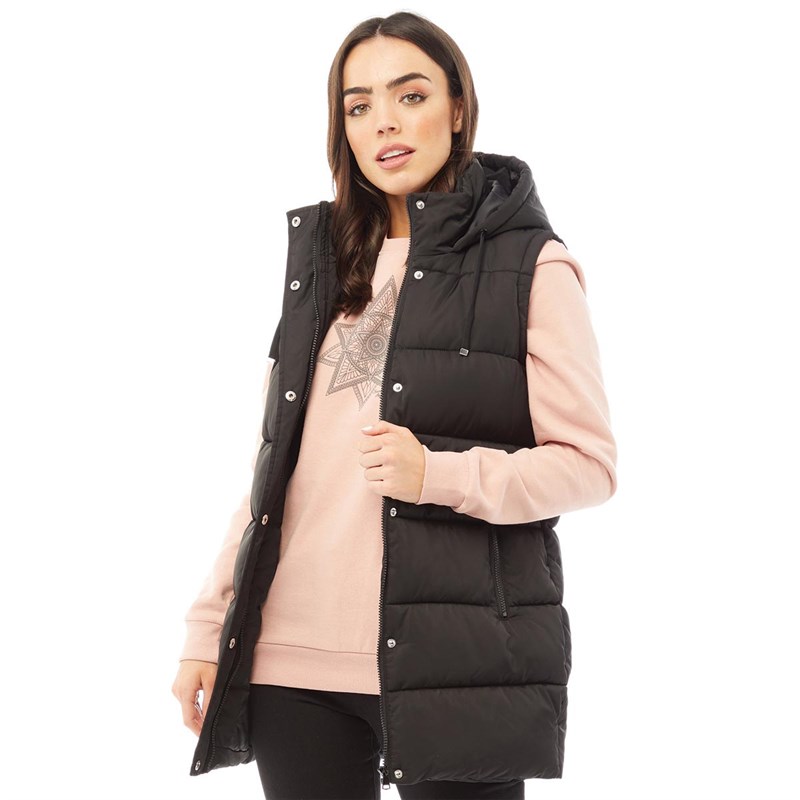 Buy Fluid Womens Longline Padded Gilet Black
