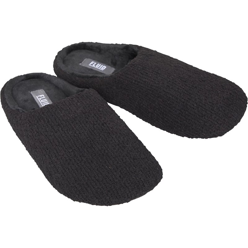 Buy Fluid Mens Mule Slippers Black