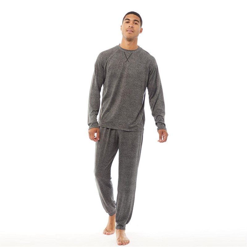 Buy Fluid Mens Snit Lounge Set Charcoal