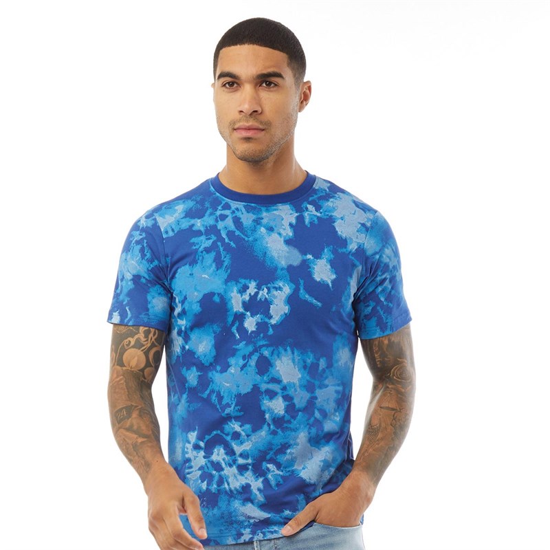 Buy Fluid Mens Tie Dye Print TShirt Blue