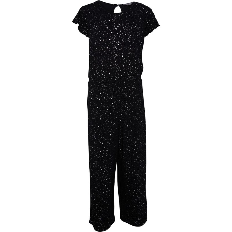 Buy Fluid Junior Jumpsuit With Silver Foil Black