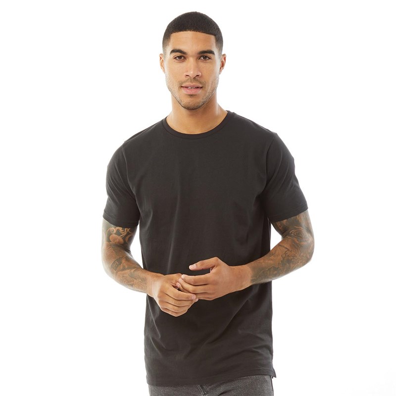 Buy Fluid Mens Longline TShirt Black