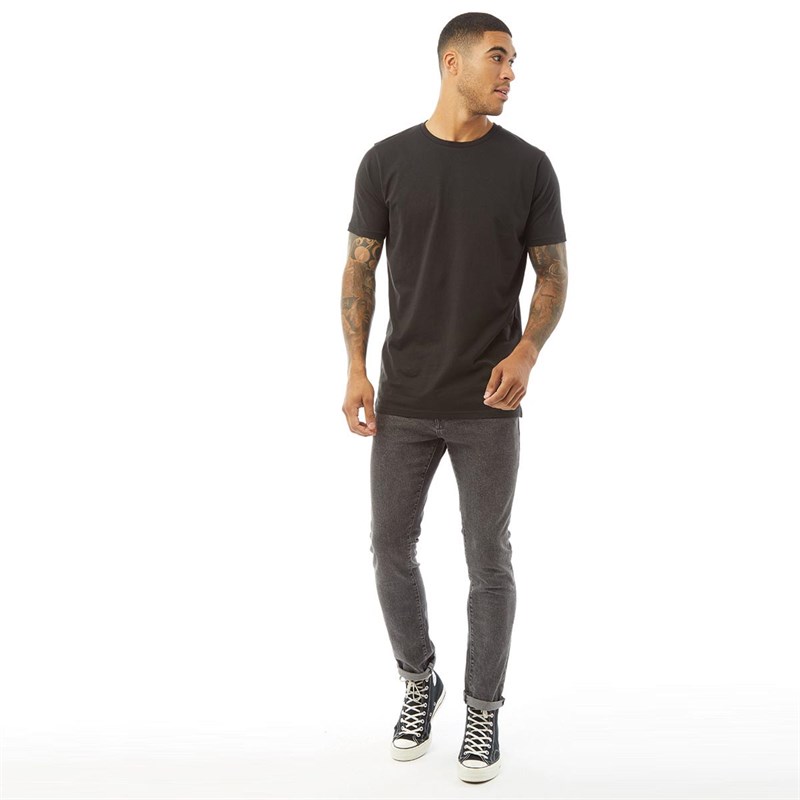 Buy Fluid Mens Longline TShirt Black