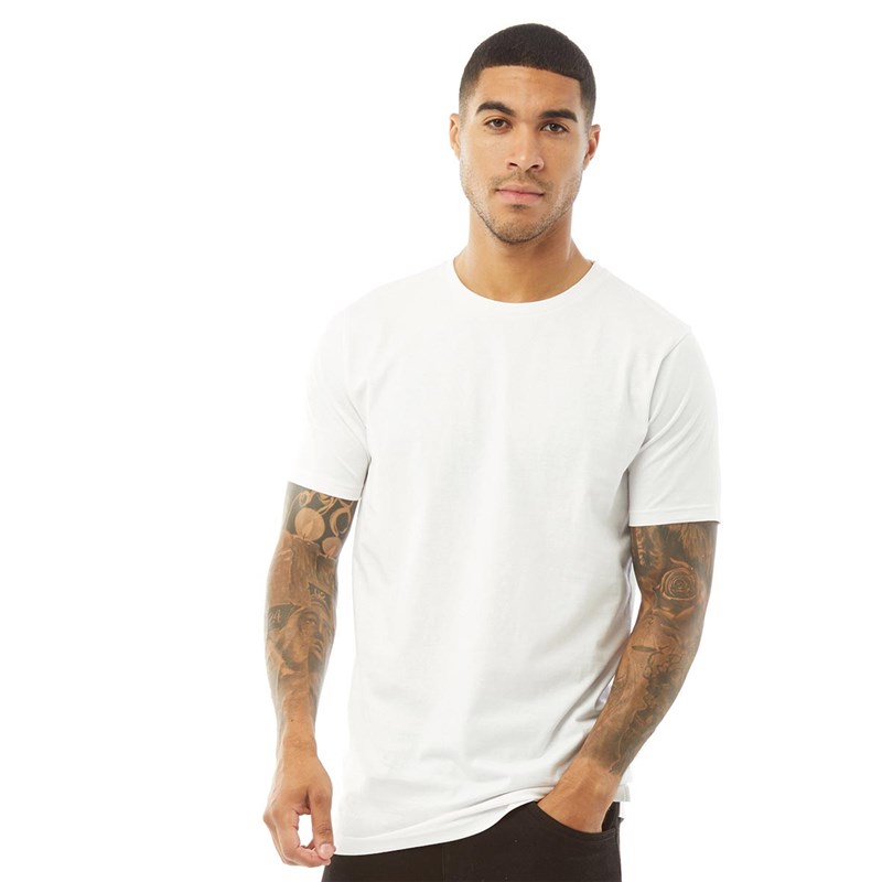 Buy Fluid Mens Longline TShirt White