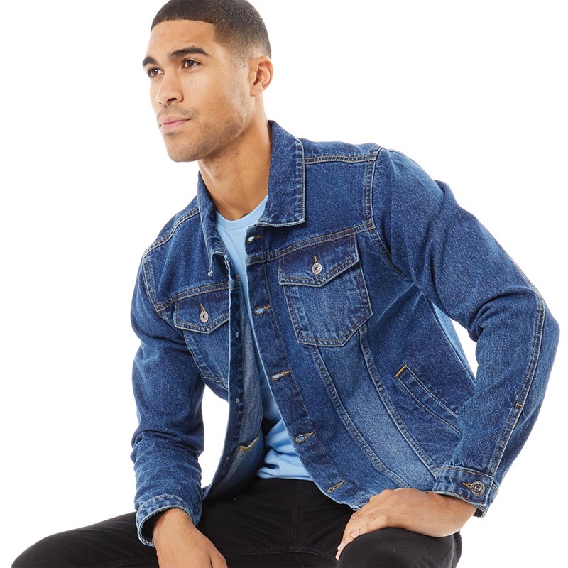 Buy Fluid Mens Denim Jacket Dark Wash