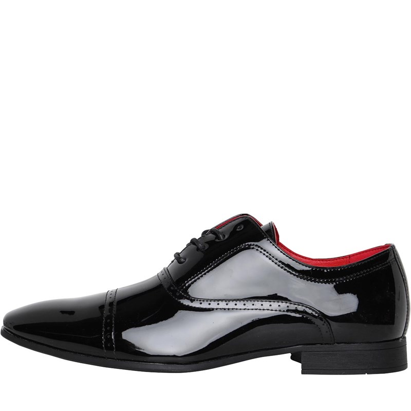 Buy Fluid Mens Patent Shoes Black