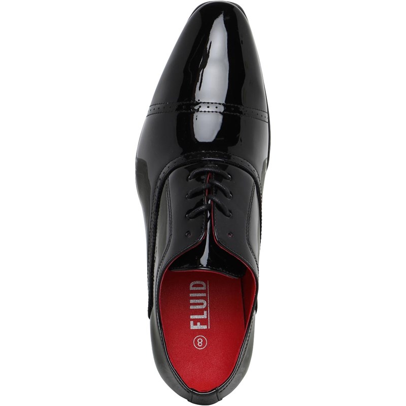 Buy Fluid Mens Patent Shoes Black