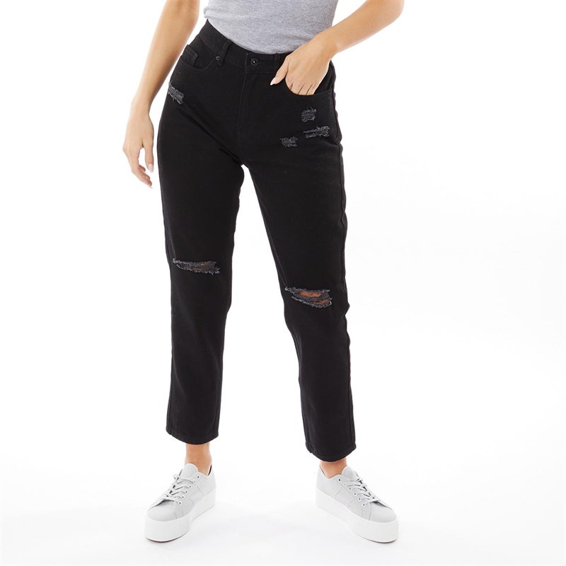 Buy Fluid Womens Mom Jeans True Black