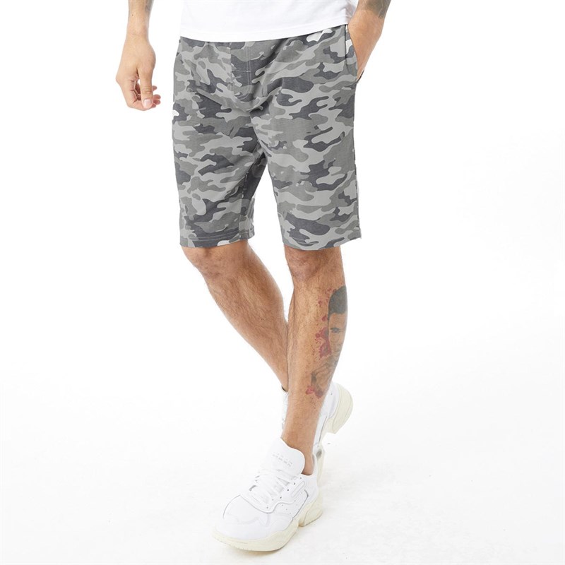 Buy Fluid Mens Jersey Camo Shorts Grey Camo
