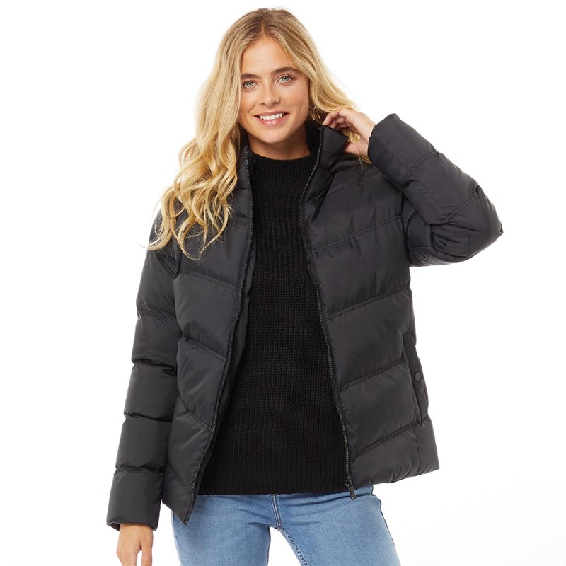 Buy Fluid Womens Hooded Padded Jacket Black