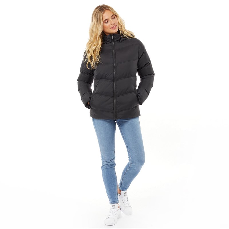 Buy Fluid Womens Hooded Padded Jacket Black