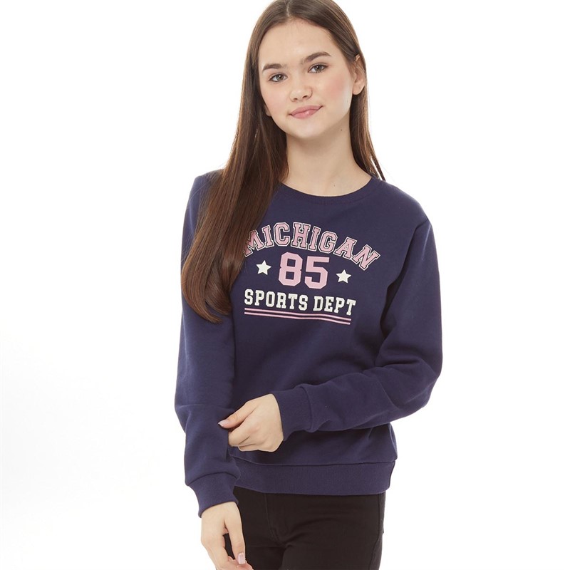 Buy Fluid Girls Sports Dept Sweatshirt Navy