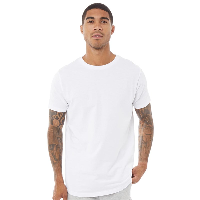 Buy Fluid Mens Longline TShirt White